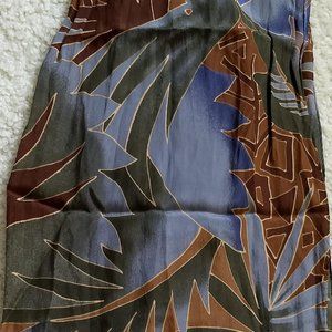 vintage 80s silk liz claiborne floral scarf